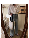 Riolio Korean Version Solid Color Elastic Fashionable Top Men Solid Color Free Long-sleeved Shirt for Autumn New High-end Trendy Shirt