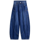 Riolio  American retro street style men and women trendy personality curved knife design jeans for couples loose retro casual pants y2k