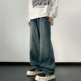 Riolio  Jeans men Wide Leg Jeans Male Loose Straight Denim Pants Autumn Harajuku Vintage Blue Jean Trouser Streetwear Clothes