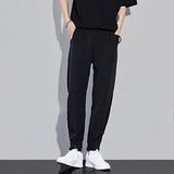 Riolio  Men's Clothing Pockets Spring Summer Solid Color Button Straight High Waist Loose Capable Handsome Temperament Casual Pants