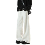 Riolio  Pink Straight Leg Denim Pants Unisex Gender Neutral Jeans Urban Street Style Fashion Trendy Casual Wear Comfortable 2025 New