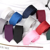 Riolio  Mens Ties Champagne Red Black Solid Skinny Necktie Women Casaual Dress Gifts Wedding Neck Ties for Men Groom Shirt Accessories