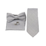 Riolio  Business Men Tie Set With Bowtie Pocket Square Cufflinks Necktie Suit Set Paisley Dot Floral Style New Fashion Classic Bow Tie