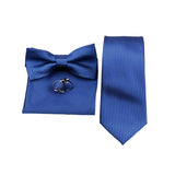Riolio  Business Men Tie Set With Bowtie Pocket Square Cufflinks Necktie Suit Set Paisley Dot Floral Style New Fashion Classic Bow Tie