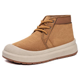 Riolio  Men New Winter Short Boots Snow Boots Thick Non Slip Sole Plush Warm Comfort Outdoor Casual Cotton Shoes
