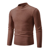 Riolio winter fits men New Autumn Winter Designer Fashion Half Turtleneck Knitted Sweater High Quality Mens Casual Solid Color Warm Women Sweaters