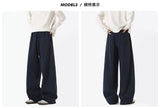 Riolio  Sweatpants Men Straight Casual Pants Loose Fit Elastic Waistband Drawstring Tapered Outdoor Joggers Patchwork Athletic Trousers