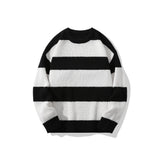 Riolio  New Loose Bottoming Sweater Casual Versatile Striped Pullover Men's Round Neck Sweater