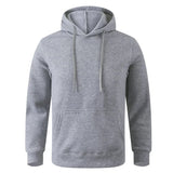 Riolio Autumn Fleece Men's Hoodies Solid Color Loose Long Sleeve Sweatshirts Streetwear Casual Pullover Male Gym Sportwear Hooded Tops