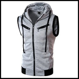 Riolio New Fashion Zipper Cardigan Sweater Mens Sleeveless Hooded Vest Jacket Plus Size S-4XL Streetwear Vest Hoodies