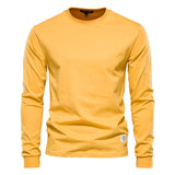 Spring New men T Shirt Fashion O-neck Long Sleeved Cotton Mens Tshirts High Quality  Man T-shirt 12 Color