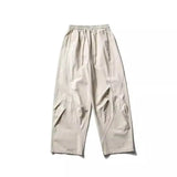 Riolio  Japanese Retro Pleated Wide-leg Men Spring and Autumn Simple Elastic Waist Work Casual Pants