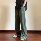 Riolio  Simplicity Solid Color Sagging Sensation Trousers Men Spring Thin Style Loose Straight Cylinder Wide Leg Pants Casual Trousers