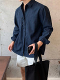 Riolio  Loose Long Sleeve Men's Shirt Casual Style Comfortable Fit Versatile Seasonal Breathable Moisture Wicking Classic Design