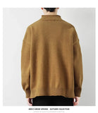 Riolio  New Japanese Popular Men Cardigan Jacket Luxury Trendy Turtleneck Knitted Zip-up Long Sleeve Sweater Coat Premium Knitwear M-3XL