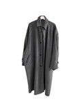 Riolio Autumn Winter Long Warm Grey Black Slouchy Woolen Coat Men Single Breasted Loose Casual Wool Blends Overcoat