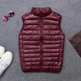 Riolio Coat Ultralight Sleeveless Puffer Vest Jacket Ultra Thin Warm Lightweight Down Jacket Waistcoat Winter Men Duck Down Vest Coats