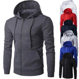 Riolio Autumn Men Sweatshirts Long Sleeve Jacket Hoodie Zipper Closure Jacket Male Hoodies Sweatshirt Slim Fit Male Clothing