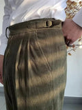 Riolio New Casual Mens Ribbed Trousers Streetwear Autumn Stylish Solid Color Corduroy Pants For Men Fashion Belt Lace-up Slim Fit Pants