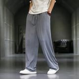 Riolio  Men's Cotton Linen Loose Casual Thin Summer Long Pants Faionable Ci Sle Straight Leg Pants mid Low Waist Classic Sle