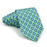 Riolio  High Quality Classic Men's 7.5cm Tie Soft Smooth Green Blue Colorful Paisley Flower Necktie Daily Wear Business Accessories Gift