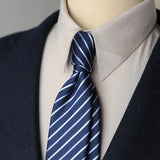 Riolio  Handmade 8cm Dots Striped Neckties Business Formal Dress Professional Men's Silk Ties Wedding Party Suit Cravat Brown Neck Tie