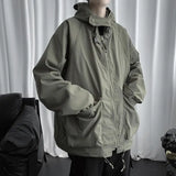 Riolio Fall Winter Thickened Work Jacket Korean Style Trendy Hooded Jacket Men 2025 New Versatile Loose Fashion Top Aesthetic Urban