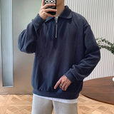 Riolio Sweatshirts Men Autumn New Arrival American Style Vintage Loose Casual Design Solid Outwear All-match Ropa Para Hombre Harajuku