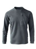 Riolio Lightweight Fce Long Sve T-irt Outdoor Men's round Ne Sweatirt Qui Dry Breathable Base Layer Spring Autumn