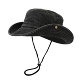 Riolio  Spring and summer new splicing big eaves washed old fishing mountaineering hat men's outdoor travel sun protection sun hat women