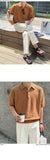 Riolio New Summer Simple Retro Men Polo Shirt Leisure Vintage High Quality Knit T-shirt Casual Korean Style Loose Breathable Tops M-2XL