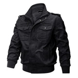 Riolio  Autumn Mens Cotton Bomber Jackets Casual Man Multi-pocket Tactical Windbreaker Coats Men Stand Collar Hiking Jacket Clothing 6XL
