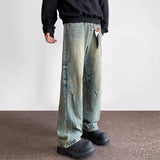 Riolio Men Baggy Vintage Wide Leg Jeans Male Designer Spring Autumn Casual Denim Pants Fashion Straight Leg High Street Denim Trousers