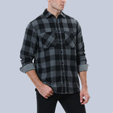 Riolio  English Style Vintage Men Clothing Plaid Shirt Spring Autumn New Harajuku Long Sleeves Streetwear Fashion Business Casual Tops
