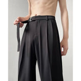 Riolio  Premium Coffee Drape Suit Pants Men Spring Fashion High-end High Waist Straight Loose Casual Trousers Japanese Streetwear