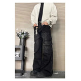 Riolio  Spring and Autumn New Men and Women Trendy Personalized Straight leg Jeans Couple Loose Retro workwear Casual Pants y2k