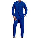 Riolio  New Casual Fashion Men's Suit Slim Two-piece Set Terno Masculino Completo Costume Homme Pour Mariage Trajes De Hombre