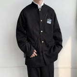 Riolio BACK TO SCHOOL OUTFIT Japanese College Uniform Jacket Stand-up Collar Suit Jacket Top Men's Spring Summer College Wind Trend Men Coat School Uniform