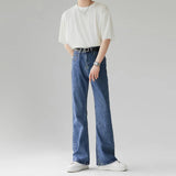 Riolio  Men Fashion Micro-Flare Casual Versatile Jeans Men Comfortable Versatile Minimalist Pants Slim Fit Youthful Vitality Trousers