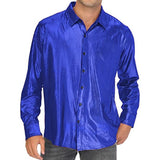 Riolio  Spring Autumn New Fashion Turn-down Collar Long Sleeve Fashion Shirt Man High Street Casual Loose Button Cardigan Sequined Tops