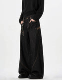 Riolio  Y2k Baggy Jeans for Men Women Wide Leg Skater Grunge Pants Loose Fit Barrel Jeans Hip Hop Denim Pants Streetwear