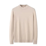 Riolio  Autumn and Winter Half Polo Turtle Neck Sweater Men's Korean Style Loose Fit Color Medium Neck Knitting Base Layer Top Sleeve