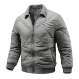 Riolio  Winter Retro Quilted Jacket Men's Stand Collar Cotton Padded Coat Liner Lightweight and Casual Loose Outwear High-quality jacket