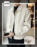 Riolio Korean Style Fashionable High-end Jacket Men's Spring Autumn 2025 New Corduroy Top Trendy Handsome Loose Short Lapel Thin Jacket
