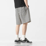 Riolio  Japanese Retro Vertical Striped Shorts Men Summer New Casual Loose Versatile Five-point Pants