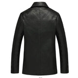 Riolio Men Soft PU Leather Jacket Male Business Leather Jacket Casual Coats Man Jaqueta Masculinas Inverno Couro Large Size XXXL 4XL