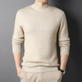 Riolio  Brand New Men's Cashmere Sweater Half Turtleneck Men Sweaters Knit Pullovers for Male Youth Slim Knitwear Man Sweater
