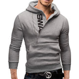 Riolio Men's Hoodies Long Sleeve Sweatshirts for Men Zipper Hooded Pullover High Neck Mens Sweatshirt Top Jacket Coat Black Sweater