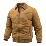 Riolio  Winter Retro Quilted Jacket Men's Stand Collar Cotton Padded Coat Liner Lightweight and Casual Loose Outwear High-quality jacket