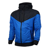 Riolio  Spring Autumn Men's Bomber Jackets Fashion Men Lightweight Sports Zipper Hooded Coats Outdoor Men Windbreaker Running Jackets